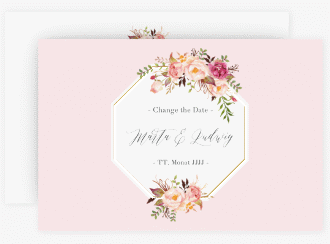 Klick: Details zu Change the Date-Karte "Prachtvoll" anzeigen Change the Date-Karte Prachtvoll A6 Karte quer rosa