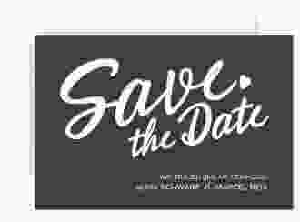 Save the Date-Karte Glam A6 Karte quer blau