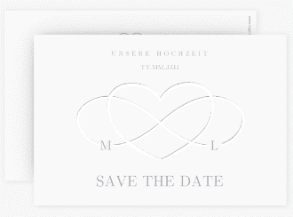 Klick: Details zu Save the Date-Karte "Infinity" anzeigen Save the Date-Karte Infinity A6 Karte quer grau
