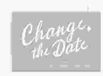 Change the Date-Karte Glam A6 Karte quer grau