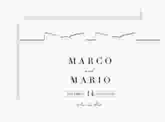 Save the Date-Karte Suits A6 Karte quer blau