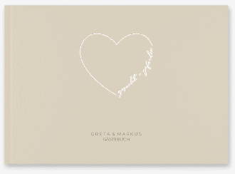 Klick: Details zu Gästebuch A4 quer "Lebenstraum" anzeigen Gästebuch A4 quer Lebenstraum A4 quer, Hardcover beige