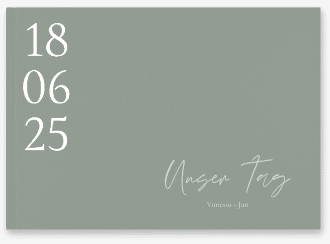 Klick: Details zu Gästebuch A4 quer "Day" anzeigen Gästebuch A4 quer Day A4 quer, Hardcover gruen mit Datum im minimalistischen Design