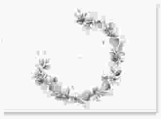 Gästebuch A4 quer Selvatica A4 quer, Hardcover weiss mit Eukalyptus-Kranz