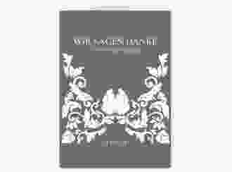 Danksagungskarte Hochzeit Royal A6 Klappkarte hoch gruen mit barockem Blumen-Ornament