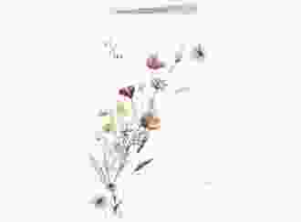 Kommunionseinladung Blumensegen A6 Klappkarte hoch weiss