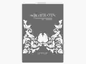 Einladungskarte Hochzeit Royal A6 Klappkarte hoch gruen mit barockem Blumen-Ornament