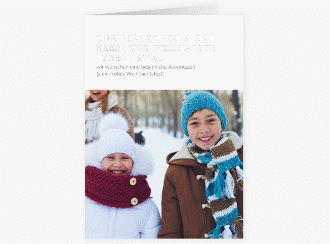 Weihnachtskarte Familienzauber A6 Klappkarte hoch weiss