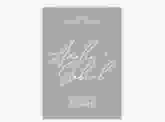 Danksagungskarte Hochzeit Federschrift A6 Klappkarte hoch gruen in schlichtem Design mit Kalligrafie