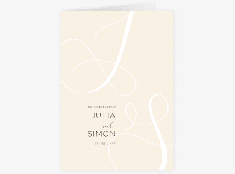 Danksagungskarte Hochzeit Eheschließung A6 Klappkarte hoch beige mit Gräsern und Trockenblumen für Boho-Hochzeit