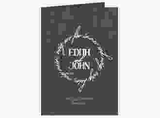 Danksagungskarte Hochzeit Efeugrün A6 Klappkarte hoch gruen im Fantasy-Elfen-Design mit Efeu