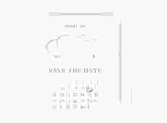 Save the Date-Kalenderblatt Infinity Kalenderblatt-Karte gruen