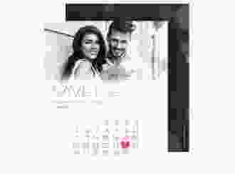 Save the Date-Kalenderblatt Bokeh Kalenderblatt-Karte weiss
