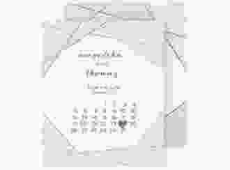 Save the Date-Kalenderblatt Asymmetry Kalenderblatt-Karte gruen
