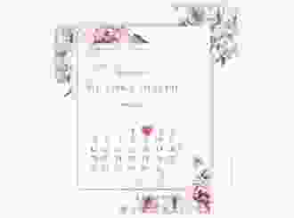 Save the Date-Kalenderblatt Embrace Kalenderblatt-Karte weiss