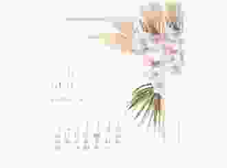 Save the Date-Kalenderblatt Nude Kalenderblatt-Karte weiss
