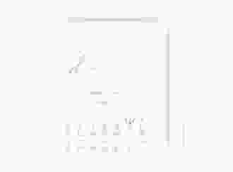 Save the Date-Kalenderblatt Zweisamkeit Kalenderblatt-Karte weiss im minimalistischen Stil mit Aufschrift du & ich