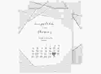Save the Date-Kalenderblatt Asymmetry Kalenderblatt-Karte gruen