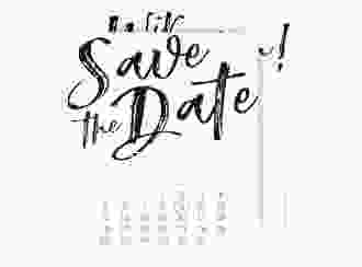Save the Date-Kalenderblatt Words Kalenderblatt-Karte weiss