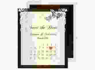 Save the Date-Kalenderblatt Toulouse Kalenderblatt-Karte braun