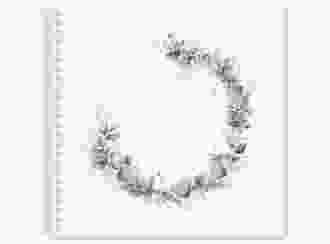 Gästebuch Hochzeit Selvatica Ringbindung weiss mit Eukalyptus-Kranz