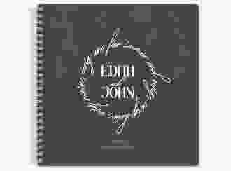 Gästebuch Hochzeit Efeugrün Ringbindung gruen im Fantasy-Elfen-Design mit Efeu