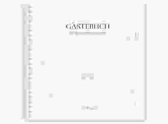 Gästebuch Hochzeit Royal Ringbindung weiss mit barockem Blumen-Ornament