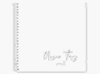 Gästebuch Hochzeit Day Ringbindung weiss mit Datum im minimalistischen Design