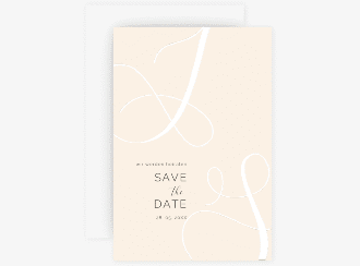 Klick: Details zu Save the Date-Karte "Eheschließung" anzeigen Save the Date-Karte Eheschließung A6 Karte hoch beige