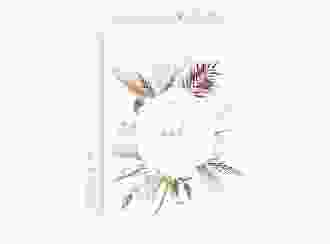 Save the Date-Karte Bohemian A6 Karte hoch weiss