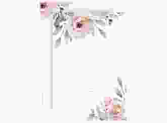 Save the Date-Karte Perfection A6 Karte hoch weiss mit rosa Rosen