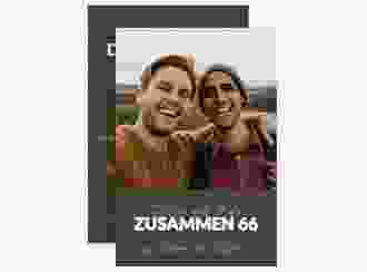 Einladung Geburtstag Doppelparty A6 Karte hoch gruen