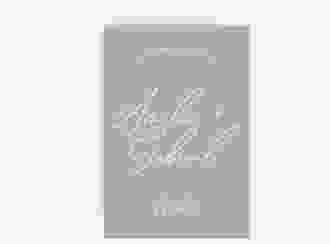 Save the Date-Karte Federschrift A6 Karte hoch gruen in schlichtem Design mit Kalligrafie