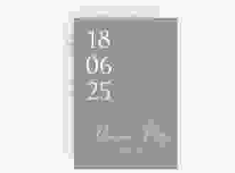 Save the Date-Karte Day A6 Karte hoch gruen mit Datum im minimalistischen Design