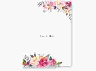 Stammbuch A5 Flowers Stammbuch A5 weiss mit bunten Aquarell-Blumen