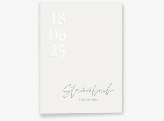 Klick: Details zu Stammbuch A5 "Day" anzeigen Stammbuch A5 Day Stammbuch A5 weiss mit Datum im minimalistischen Design
