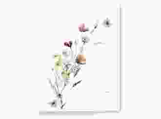 Stammbuch A5 Sauvages Stammbuch A5 weiss mit getrockneten Wiesenblumen
