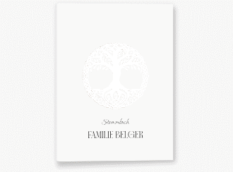 Stammbuch A5 Lebensbaum Stammbuch A5 weiss im Stil der Kelten und Wikinger