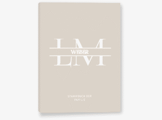 Stammbuch A5 Monogramm Stammbuch A5 beige