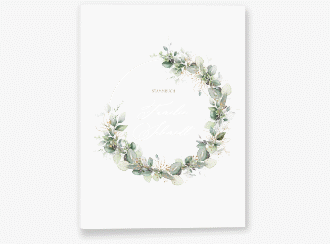 Stammbuch A5 Selvatica Stammbuch A5 weiss mit Eukalyptus-Kranz