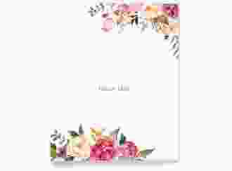 Stammbuch A4 Flowers Stammbuch A4 weiss mit bunten Aquarell-Blumen