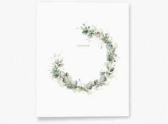 Stammbuch A4 Selvatica Stammbuch A4 weiss mit Eukalyptus-Kranz