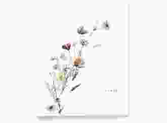 Stammbuch A4 Sauvages Stammbuch A4 weiss mit getrockneten Wiesenblumen