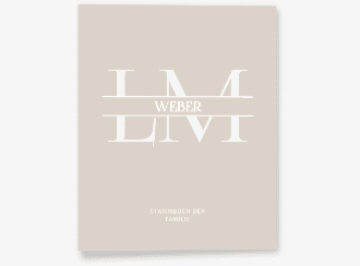 Stammbuch A4 Monogramm Stammbuch A4 beige