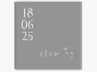 Gästebuch Creation Day 20 x 20 cm, Hardcover gruen mit Datum im minimalistischen Design