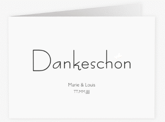 Klick: Details zu Danksagungskarte Hochzeit "Twohearts" anzeigen Danksagungskarte Hochzeit Twohearts A6 Klappkarte quer beige
