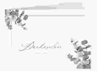 Dankeskarte Hochzeit Eucalypt A6 Klappkarte quer weiss mit Eukalyptus und edlem Rahmen