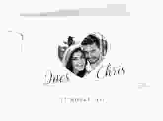 Hochzeitseinladung Dolce A6 Klappkarte quer weiss