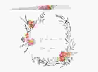 Hochzeitseinladung Sommergarten A6 Klappkarte quer weiss