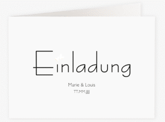 Klick: Details zu Hochzeitseinladung "Twohearts" anzeigen Hochzeitseinladung Twohearts A6 Klappkarte quer beige